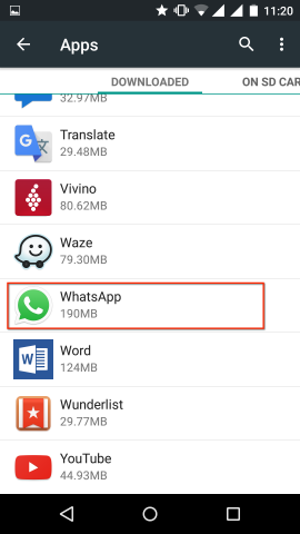 Standaard WhatsApp - Hoe te resetten - Deel 2