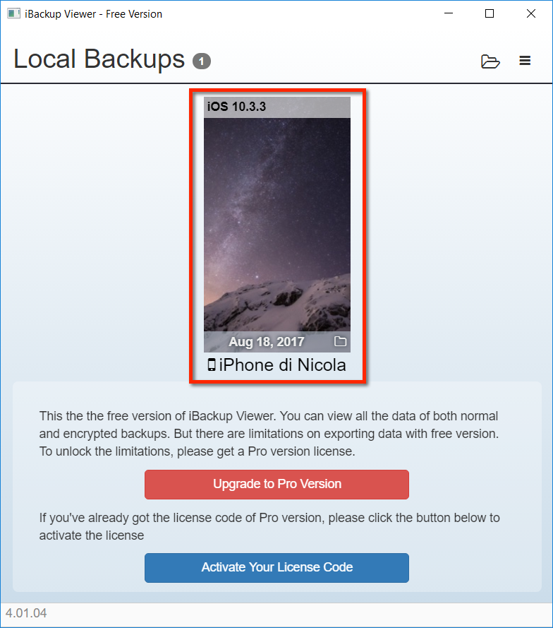 ibackup viewer free version