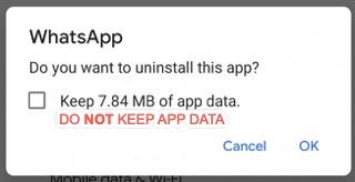 Android 10 - do not keep app data